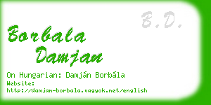 borbala damjan business card